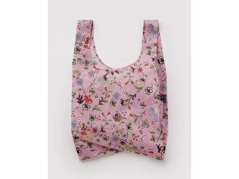 Standard Baggu reusable bag in a pink floral print
