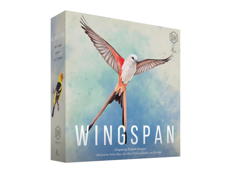 The Wingspan base-game box with a scissor-tailed flycatcher in flight on its illustrated cover
