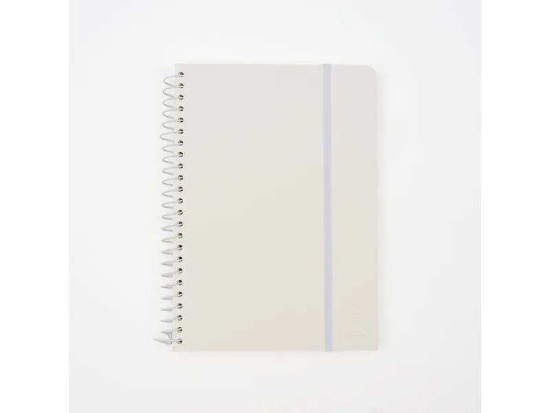 Blackwing A5 spiral notebook with a white chipboard cover