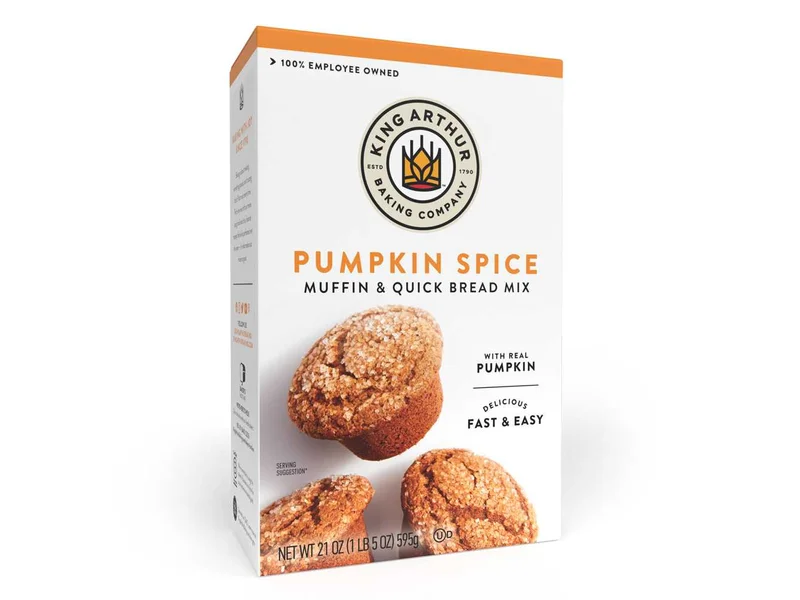 Box of King Arthur Pumpkin Spice Muffin and Quick Bread Mix