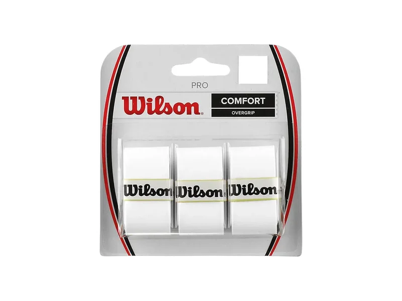 Retail pack of three white Wilson Pro Overgrips
