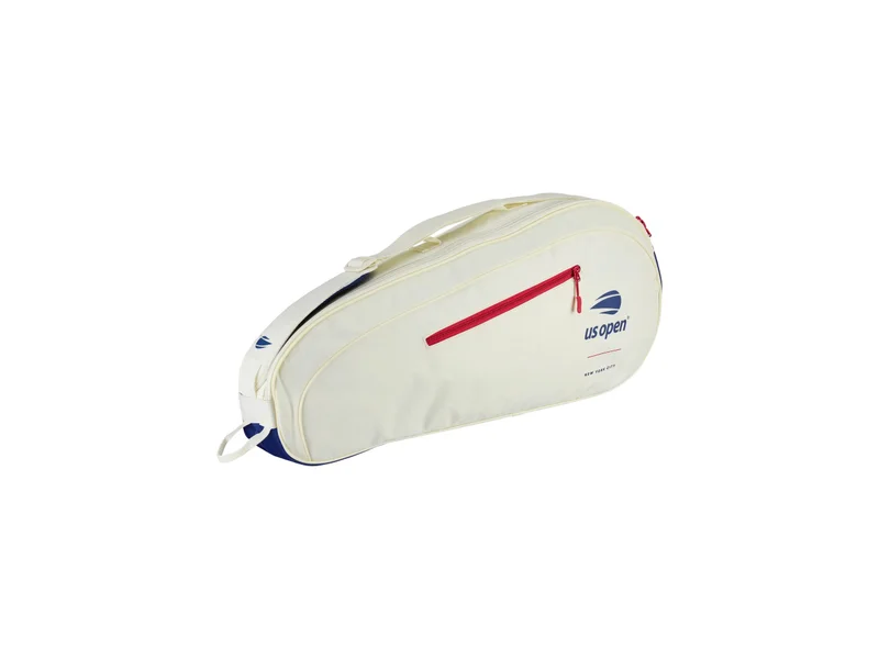 Wilson US Open Team 3 Pack 2026 tennis bag in white, red and blue